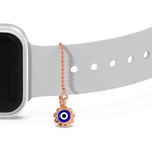 Budding Gold Evil Eye Watch Charm