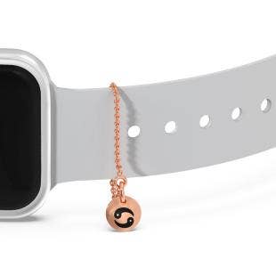 Cancer Round Gold Watch Charm