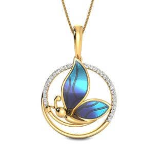 Sapho Butterfly Diamond Pendant