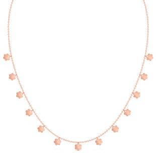 Tiny Flower Trail Gold Charms Necklace