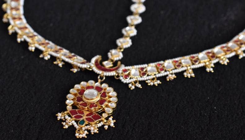 Mangtika floral jewellery