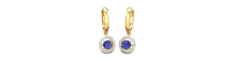 DIANA BLUE SAPPHIRE EARRINGS