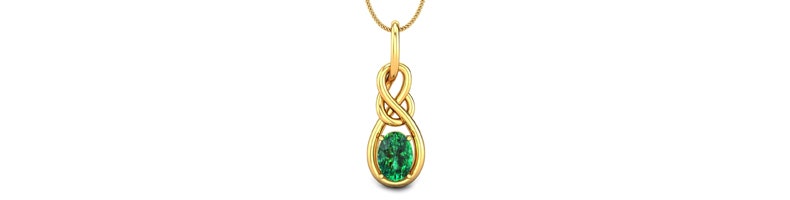 THE LOVE KNOT EMERALD PENDANT