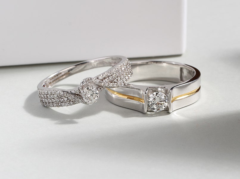 Two Tone Engagement Rings | VRAI Created Diamonds